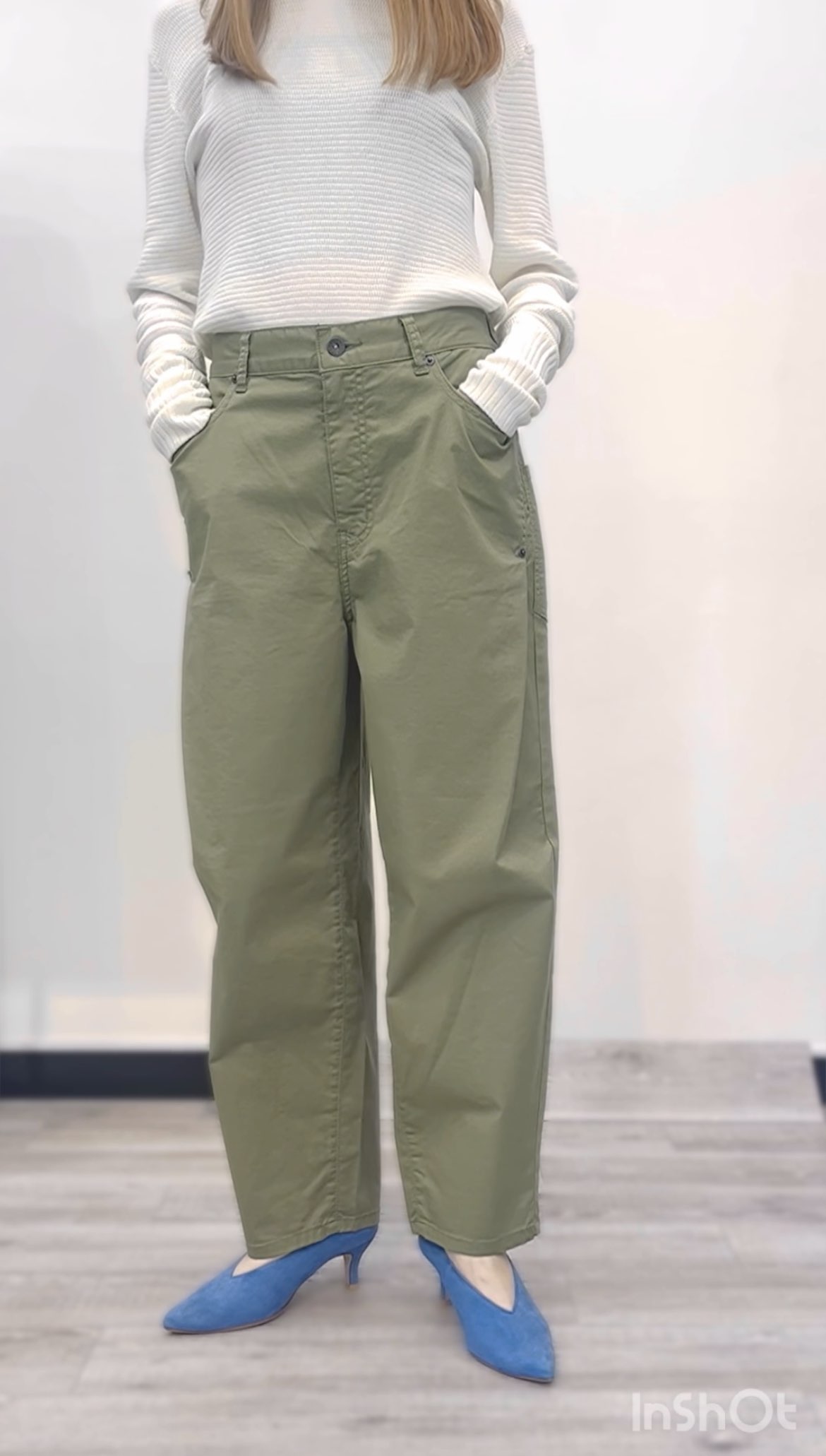【新品】louren コクーンパンツ S カーキ INDIMARK コクーンパンツ カーキ W137-3